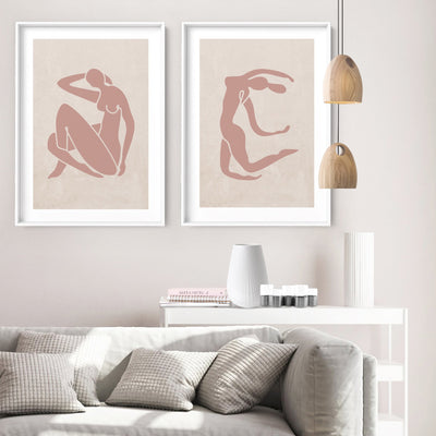 Decoupes La Figure Femme I - Art Print, Poster, Stretched Canvas or Framed Wall Art, shown framed in a home interior space