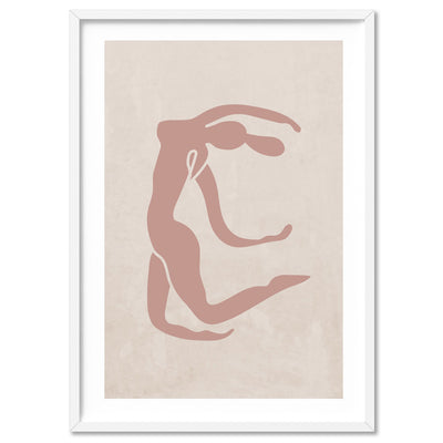 Decoupes La Figure Femme II - Art Print, Poster, Stretched Canvas, or Framed Wall Art Print, shown in a white frame
