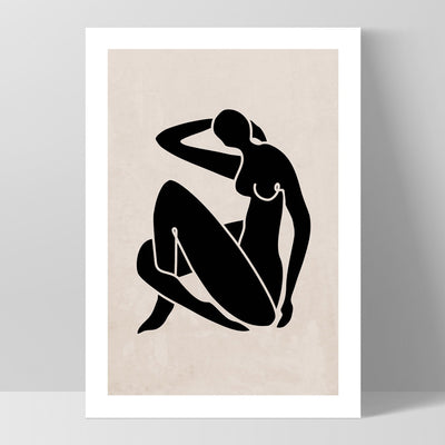 Decoupes La Figure Femme III - Art Print, Poster, Stretched Canvas, or Framed Wall Art Print, shown as a stretched canvas or poster without a frame
