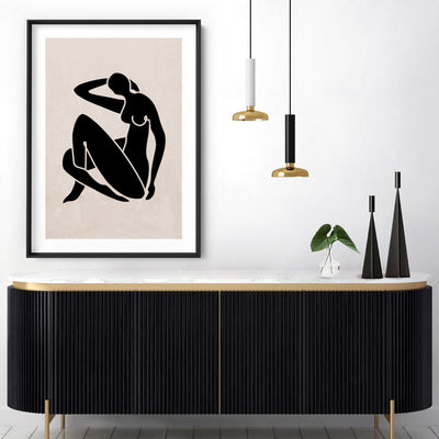 Decoupes La Figure Femme III - Art Print, Poster, Stretched Canvas or Framed Wall Art, shown framed in a room