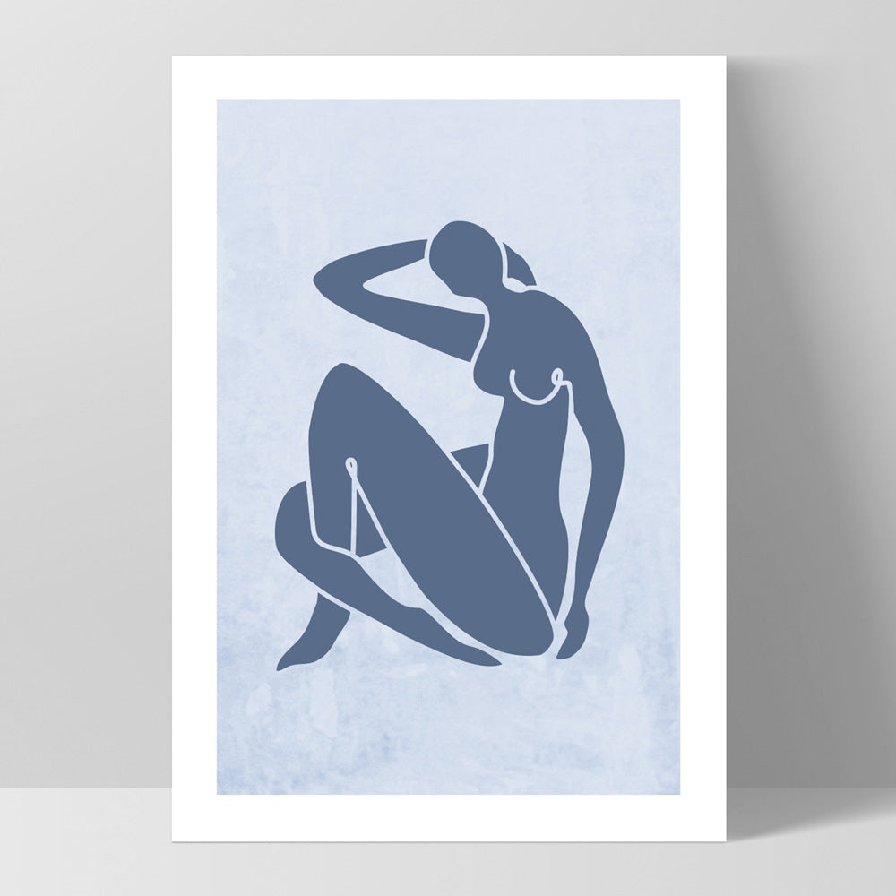 Decoupes La Figure Femme V - Art Print, Poster, Stretched Canvas, or Framed Wall Art Print, shown as a stretched canvas or poster without a frame