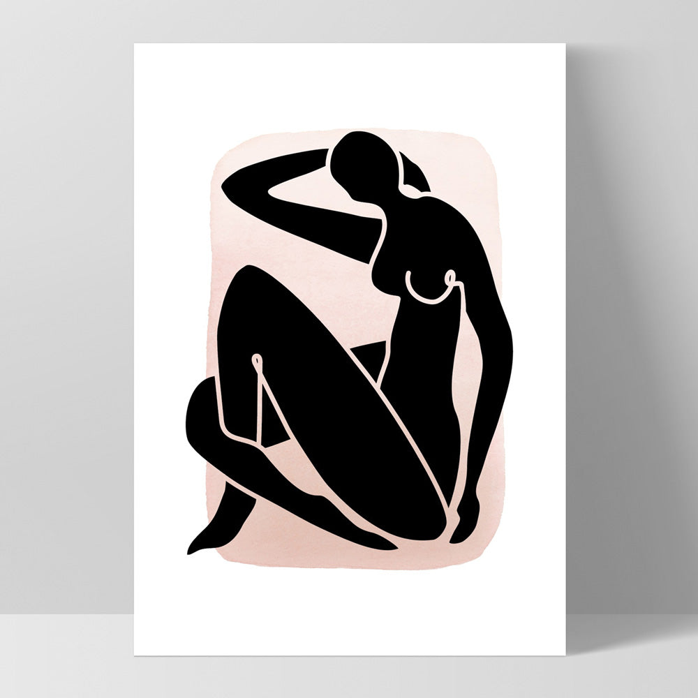 Decoupes La Figure Femme VII - Art Print, Poster, Stretched Canvas, or Framed Wall Art Print, shown as a stretched canvas or poster without a frame