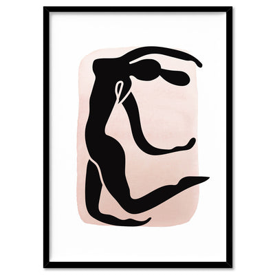Decoupes La Figure Femme VIII - Art Print, Poster, Stretched Canvas, or Framed Wall Art Print, shown in a black frame