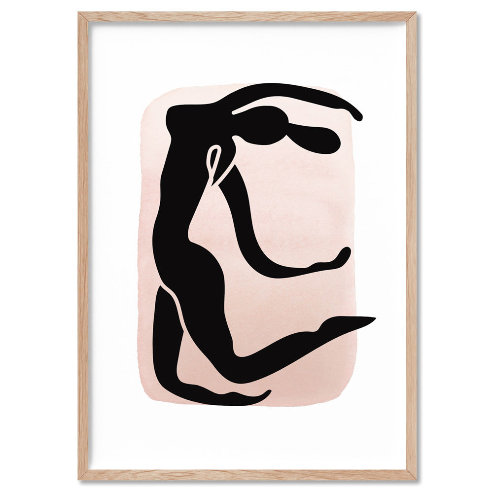 Decoupes La Figure Femme VIII - Art Print, Poster, Stretched Canvas, or Framed Wall Art Print, shown in a natural timber frame
