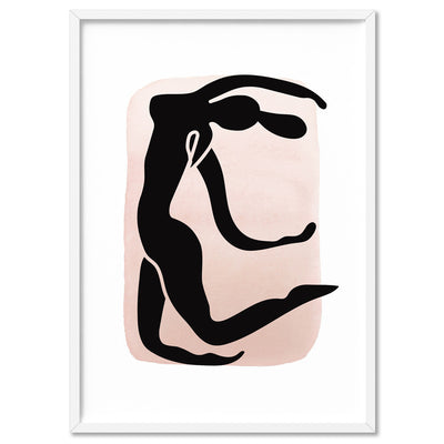 Decoupes La Figure Femme VIII - Art Print, Poster, Stretched Canvas, or Framed Wall Art Print, shown in a white frame