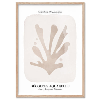 Decoupes Aquarelle IV - Art Print, Poster, Stretched Canvas, or Framed Wall Art Print, shown in a natural timber frame