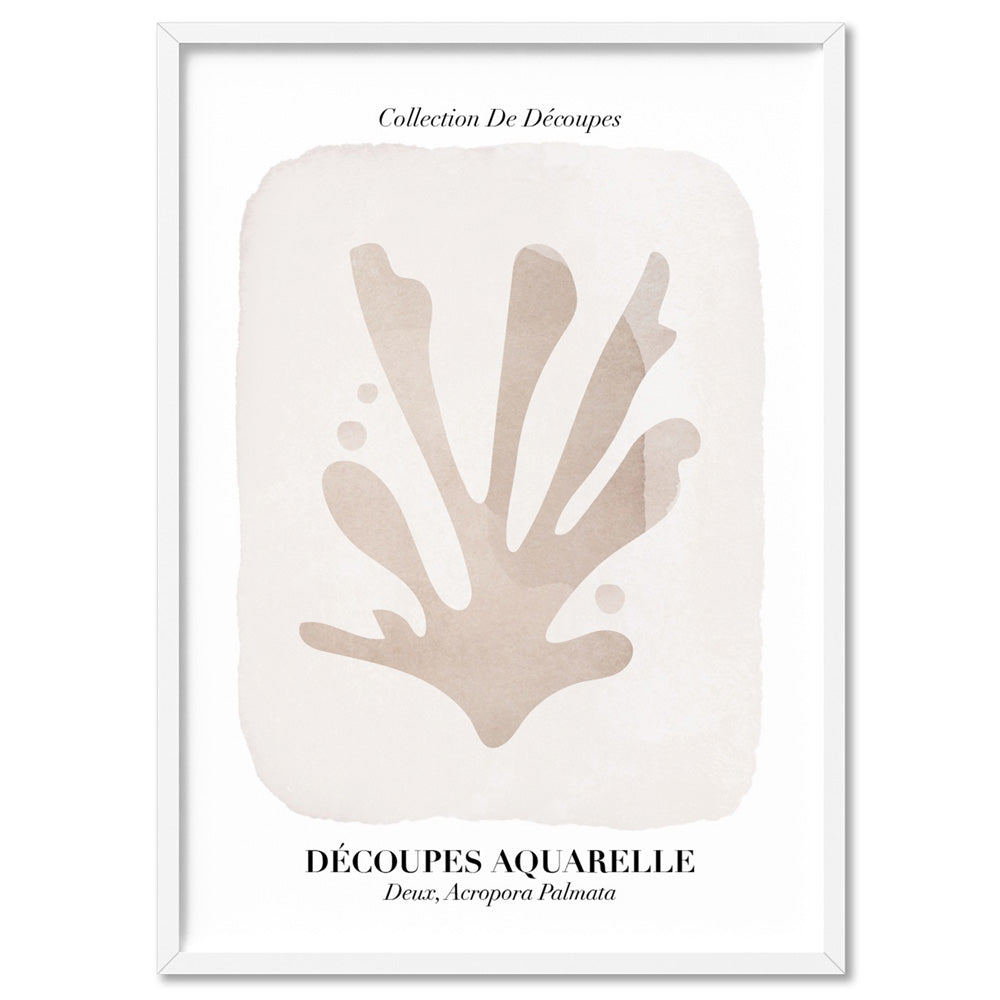 Decoupes Aquarelle IV - Art Print, Poster, Stretched Canvas, or Framed Wall Art Print, shown in a white frame