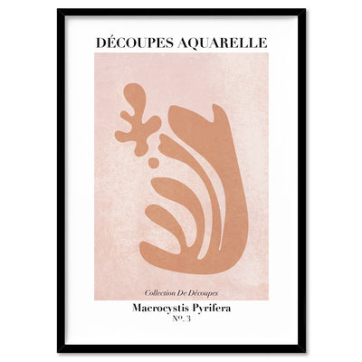 Decoupes Aquarelle VI - Art Print, Poster, Stretched Canvas, or Framed Wall Art Print, shown in a black frame