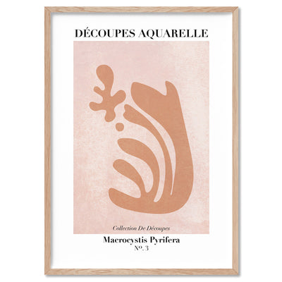 Decoupes Aquarelle VI - Art Print, Poster, Stretched Canvas, or Framed Wall Art Print, shown in a natural timber frame