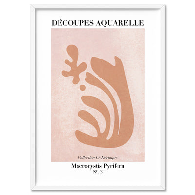 Decoupes Aquarelle VI - Art Print, Poster, Stretched Canvas, or Framed Wall Art Print, shown in a white frame