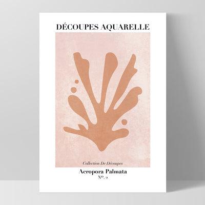 Decoupes Aquarelle VII - Art Print, Poster, Stretched Canvas, or Framed Wall Art Print, shown as a stretched canvas or poster without a frame