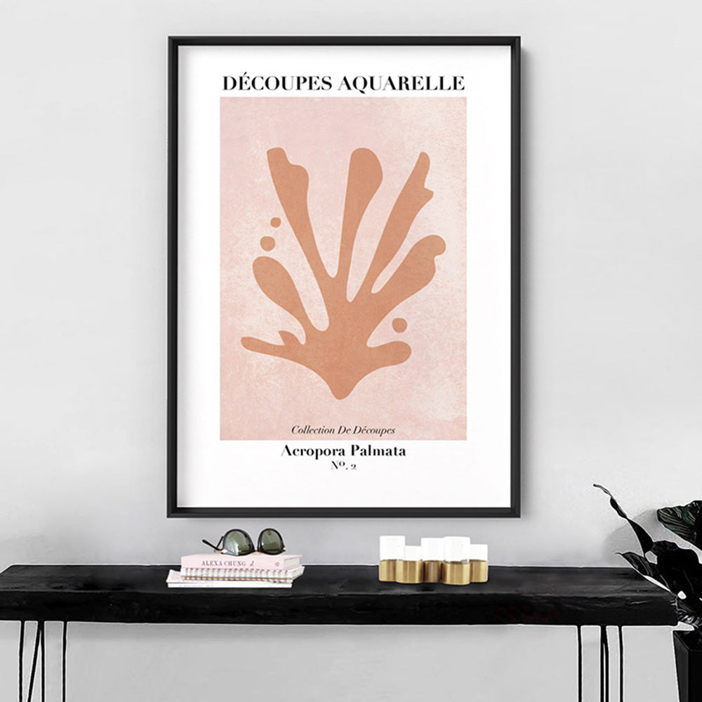Decoupes Aquarelle VII - Art Print, Poster, Stretched Canvas or Framed Wall Art, shown framed in a room