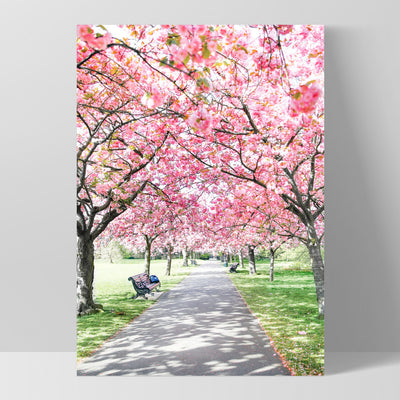 Greenwich Park in Spring - Art Print by Victoria's Stories, Poster, Stretched Canvas, or Framed Wall Art Print, shown as a stretched canvas or poster without a frame